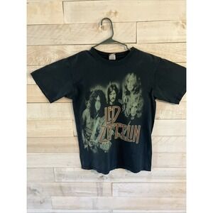 Vintage Liquid Blue Men's Led Zeppelin T Shirt Size M Black